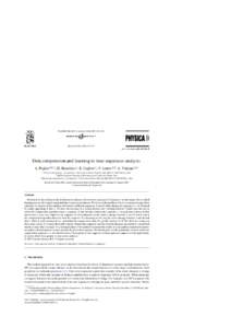 Physica D–107  Data compression and learning in time sequences analysis A. Puglisi a,b,∗ , D. Benedetto c , E. Caglioti c , V. Loreto a,b , A. Vulpiani a,b a