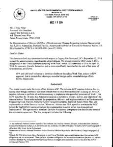 EPA letter Re: Arkema Dispute - July 3, 2014