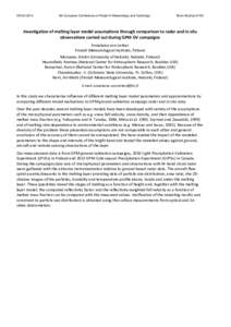 ERAD[removed]8th European Conference on Radar in Meteorology and Hydrology Short Abstract #150