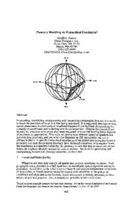 Planetary Modelling via Hierarchical Tessellation 1 Geoffrey Dutton Prime Computer, Inc. Prime Park, MSNatick, MA 01760