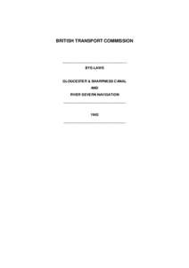 Byelaws for Gloucester & Sharpness and River Severn Navigation (142KB PDF)