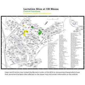 Lactation Sites at UH Mānoa Current Locations Locations Under Construction A  B