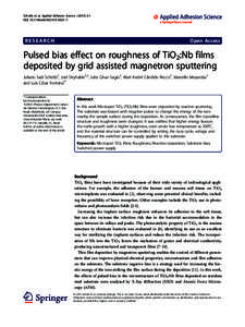 Pulsed bias effect on roughness of TiO2:Nb films deposited by grid assisted magnetron sputtering