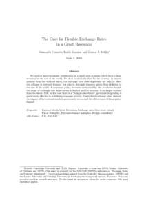 The Case for Flexible Exchange Rates in a Great Recession Giancarlo Corsetti, Keith Kuester and Gernot J. M¨ uller∗ June 3, 2016