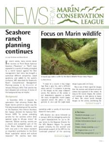 Seashore ranch planning continues  May—June 2016
