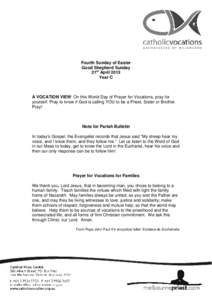 Microsoft Word - Note for Parish Bulletin
