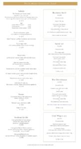 The Steakhouse Grand menu - Lunch  S ala d s The Steakhouse Caesar salad  B u sin ess Grill