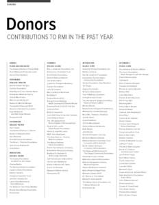 Donors  Donors Contributions to RMI in the past year  HEROES