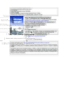 This article was downloaded by:[Illinois State Library] On: 25 July 2008 Access Details: [subscription numberPublisher: Routledge Informa Ltd Registered in England and Wales Registered Number: Registe