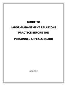 GUIDE TO LABOR RELATIONS PRACTICE