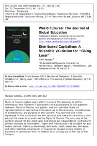 This article was downloaded by: [On: 02 December 2013, At: 13:02 Publisher: Routledge Informa Ltd Registered in England and Wales Registered Number: Registered office: Mortimer House, 37-41 Mortime
