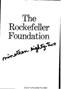 T h e 2003 The Rockefeller Foundation