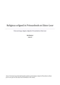 Religieus erfgoed in Prinsenbeek en Etten-Leur Fietsroute langs religieus erfgoed in Prinsenbeek en Etten-Leur Wim Blankers 1-mrt-17