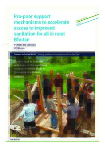 Pro-poor support mechanisms to accelerate access to improved sanitation for all in rural Bhutan
