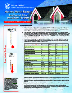 CLEAN ENERGY FINANCE AND INVESTMENT AUTHORITY Market Watch Report Residential Solar Investment Program
