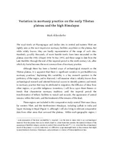 Microsoft Word - 10 Variation in mortuary practice on the early Tibetan plateau and the high Himalayas (Aldenderfer).docx