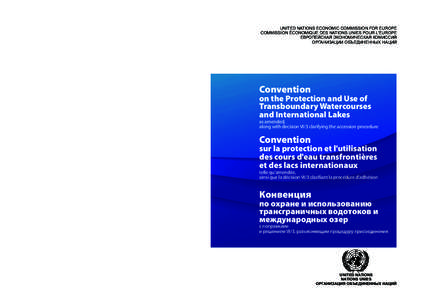 Convention on the Protection and Use of Transboundary Watercourses and International Lakes - E-F-R
