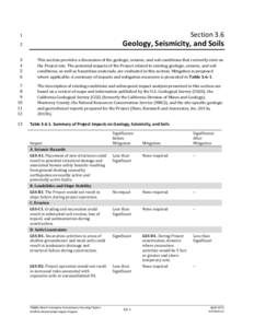 SectionGeology, Seismicity, and Soils