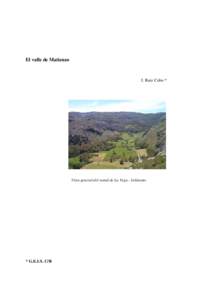 El valle de Matienzo  J. Ruiz Cobo * Vista general del ramal de La Vega - Seldesuto