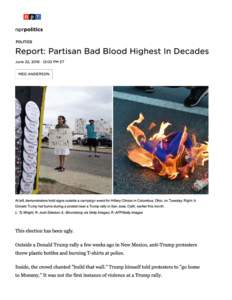 Report: Partisan Bad Blood Highest In Decades : NPR