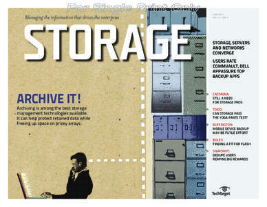 Managing the information that drives the enterprise  Storage Archive it!  Archiving is among the best storage