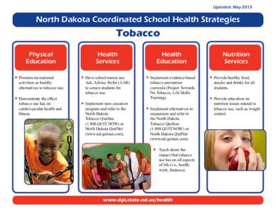 Updated: May[removed]North Dakota Coordinated School Health Strategies Tobacco Physical