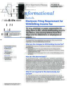 Illinois Department of Revenue  FYDecemberinformational