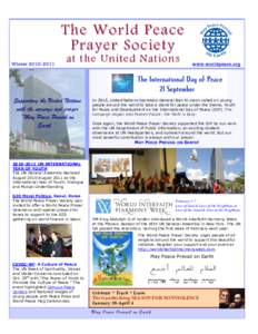 The World Peace Prayer Society Wint erat the United Nations