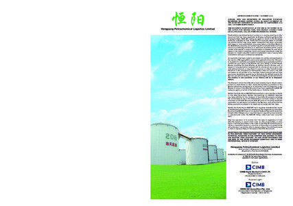 Hengyang Petrochemical Logistics Limited  OFFER DOCUMENT DATED 1 OCTOBER 2009