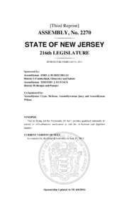 [Third Reprint]  ASSEMBLY, No[removed]STATE OF NEW JERSEY 216th LEGISLATURE