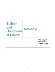 Bulletin and Handbook of Policies