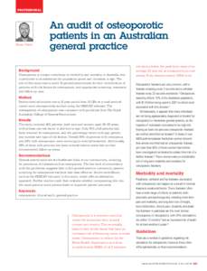 professional  Darren Parker An audit of osteoporotic patients in an Australian
