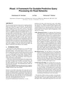 Network theory / Graph connectivity / Reachability / R-tree / Routing / Shortest path problem / Pruning / Distributed data storage / Bx-tree / Graph theory / Mathematics / Theoretical computer science