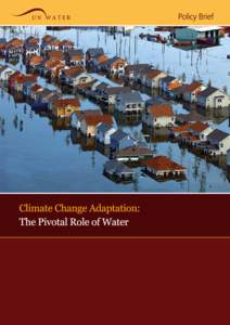 Climate Change Adaptation: The Pivotal Role of Water  1 Executive Summary Water is the primary medium through which climate