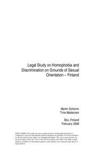 Discrimination law / European Union / European Union directives / Anti-racism / Employment Equality Framework Directive / Fundamental Rights Agency / LGBT rights in the United Kingdom / LGBT rights in the European Union / Discrimination / Law / Ethics
