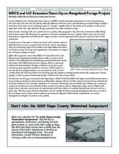 WINTER[removed]NAPA COUNTY CONSERVATION NEWS PAGE 3