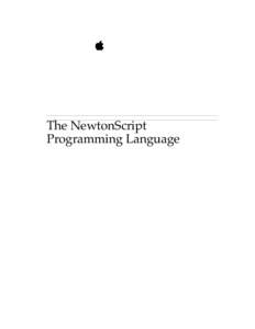 ð  The NewtonScript Programming Language   Apple Computer, Inc.