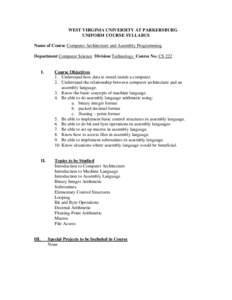Microsoft Word - Uniform Course Syllabus CS 222.doc