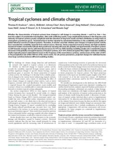 Tropical cyclones and climate change