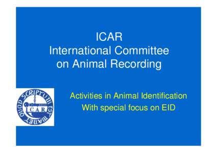 International Committee on Animal Recording