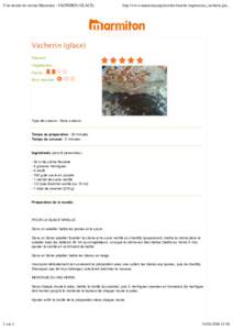 Une recette de cuisine Marmiton - VACHERIN (GLACE)  http://www.marmiton.org/recettes/recette-impression_vacherin-gla... Vacherin (glace) Dessert