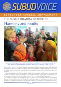 ®  SUBUDVOICE SEPTEMBER SPECIAL SUPPLEMENT THE SUSILA DHARMA GATHERING