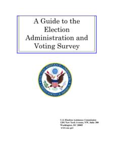 A Guide to the Election Administration and Voting Survey  U.S. Election Assistance Commission