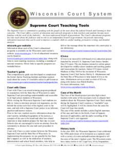 Court handout - Supreme Court teaching tools