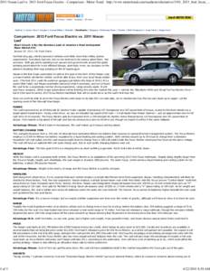 2011 Nissan Leaf vs[removed]Ford Focus Electric - Comparison - Motor Trend