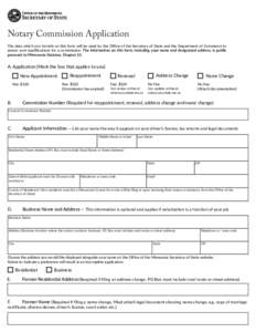 Notary Commission Application