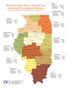 Illinois  Monthly Labor Force Statistics for Economic Development Regions  Labor Force: