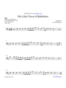 Sheet Music from www.mfiles.co.uk  Oh, Little Town of Bethlehem Bass: Bassoon, Contrabassoon,