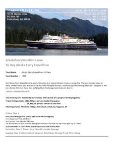 Microsoft Word - 16 Day Alaska Ferry Expedition generic dates 2016