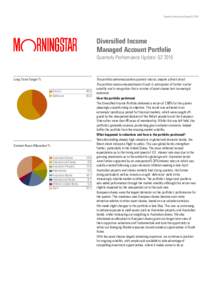 Quarterly Performance Report Q2Diversified Income Managed Account Portfolio Quarterly Performance Update: Q2 2016